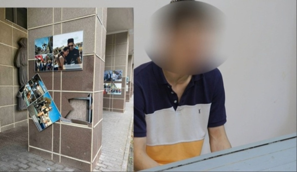 Повредившего колонны псковского телеграфа вандала задержали по горячим следам