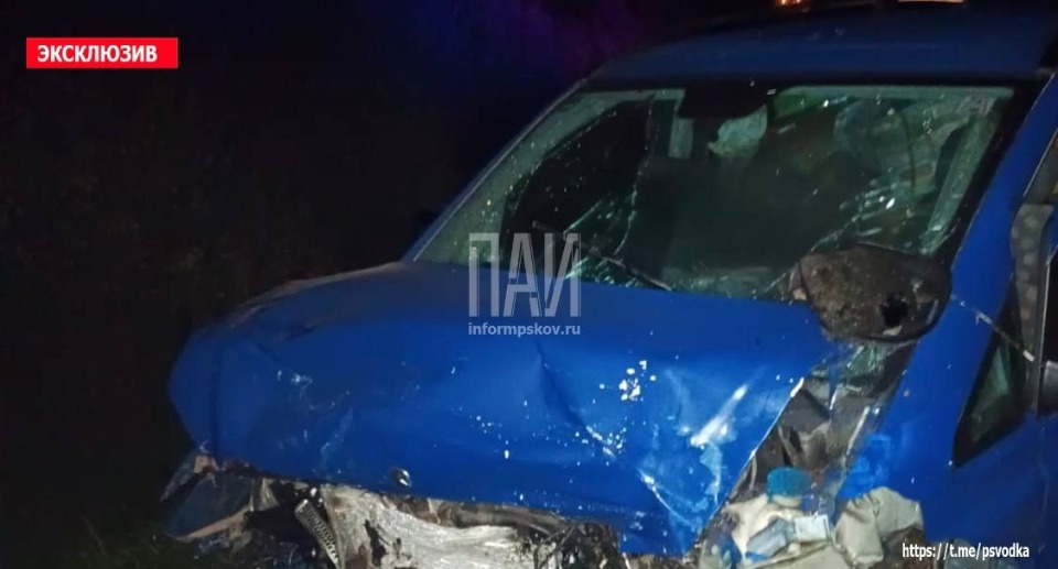 Двое мужчин пострадали в ночной аварии в Новосокольническом районе