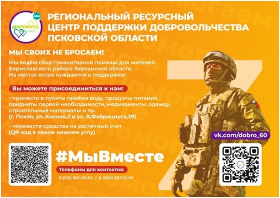 Псковичи могут помочь участникам СВО и населению новых регионов