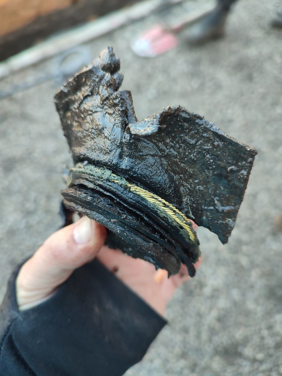 Наборный каблук XVII века нашли псковские археологи Наборный каблук XVII века нашли псковские археологи