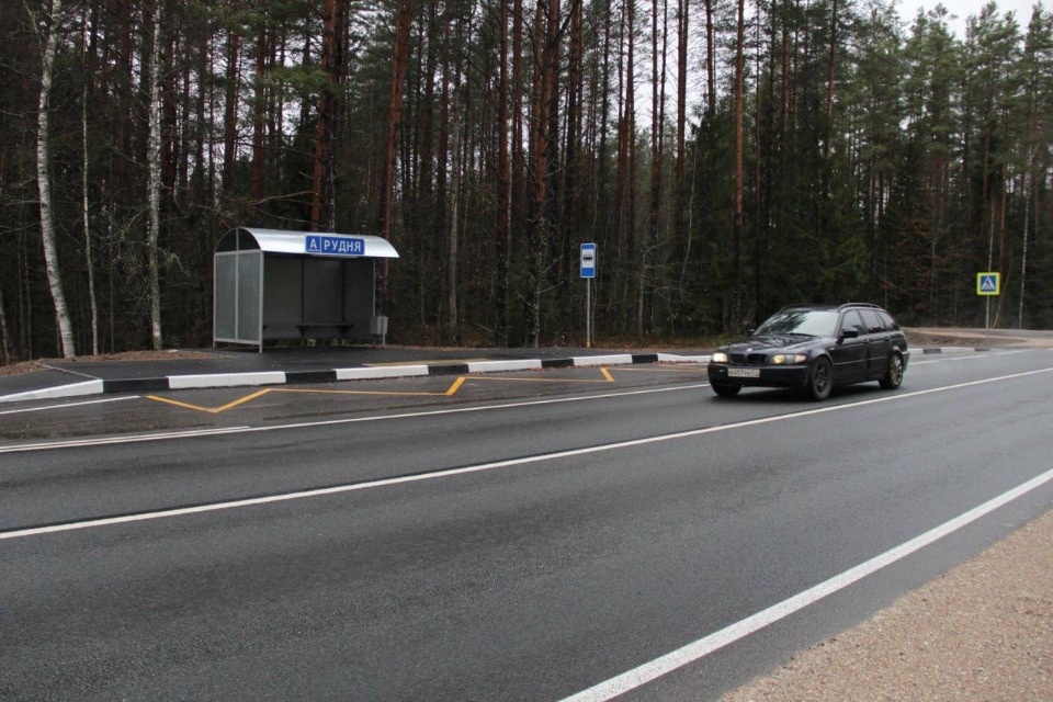 Завершены ремонтные работы на трассе Опочка – Дубровка – граница с Республикой Беларусь в Псковской области