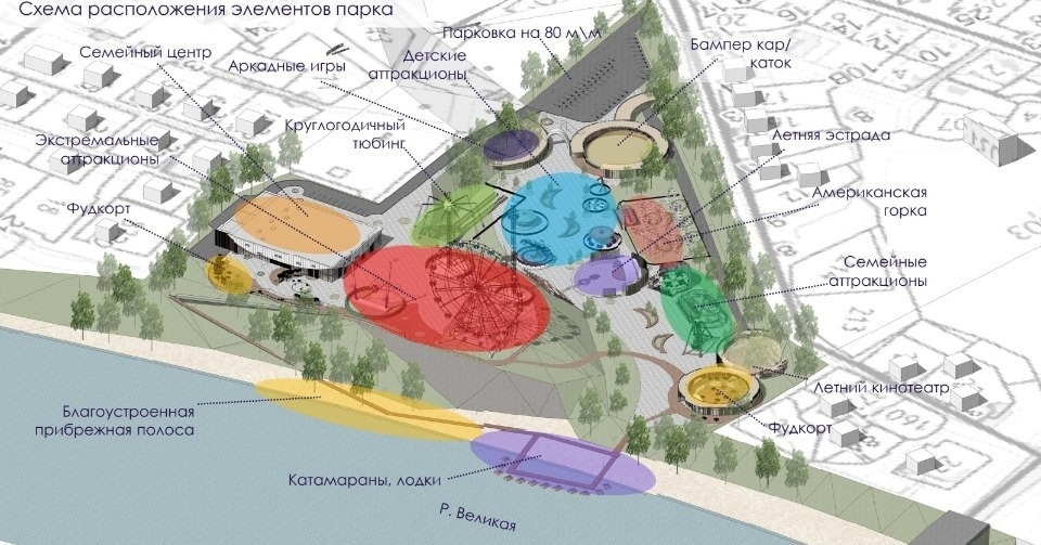 Новый парк аттракционов в Пскове планируют открыть в июле 2024 года