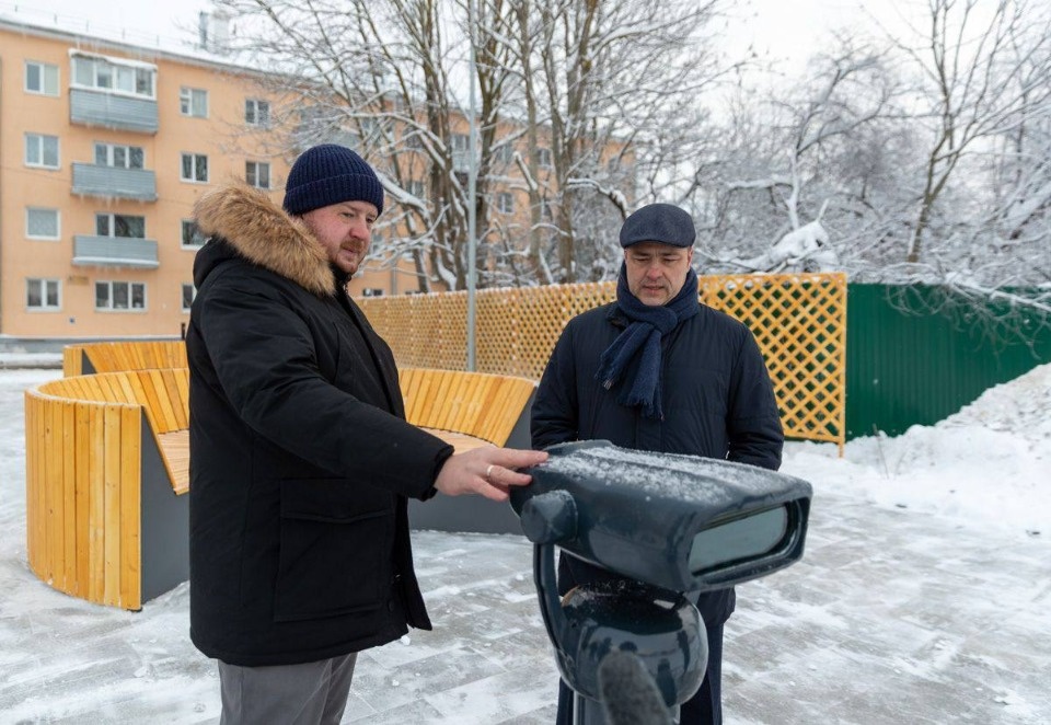 На улице Воеводы Шуйского в Пскове открылась новая смотровая площадка