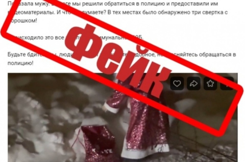 Информацию о Деде Морозе-закладчике опровергли в полиции Пскова 