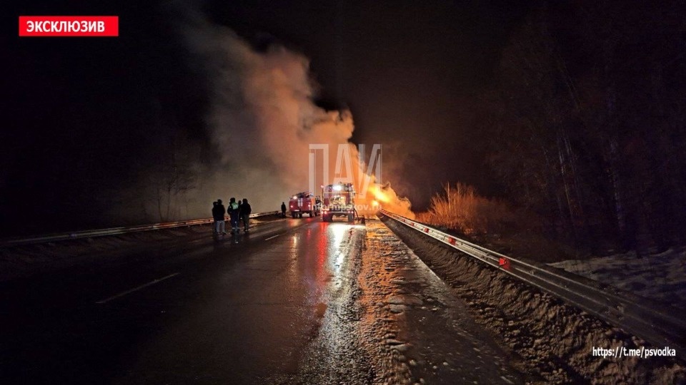 Два человека погибли в ДТП с участием горящих автомобилей в Опочецком районе