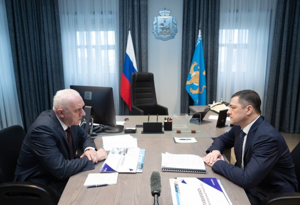 Михаил Ведерников доложил Александру Гуцану об исполнении нацпроектов в Псковской области