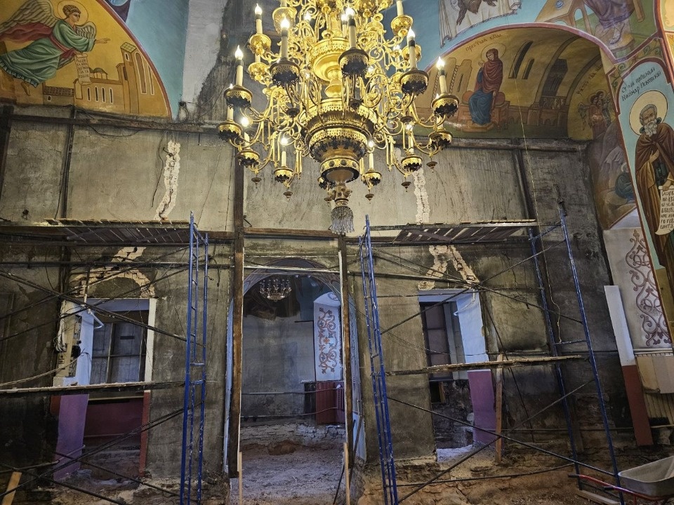 Реставрация церкви Сорока Мучеников Севастийских продолжается в Печорах Реставрация церкви Сорока Мучеников Севастийских продолжается в Печорах