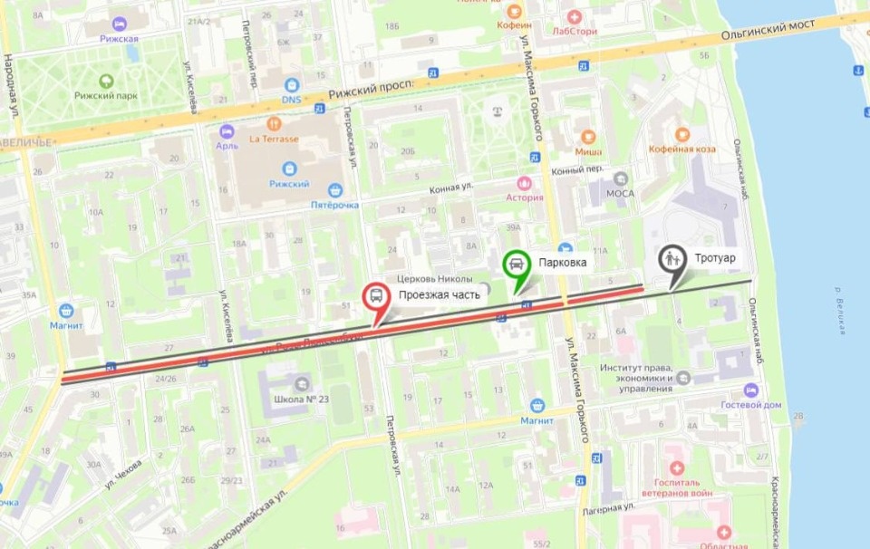 Улицу Розы Люксембург в Пскове отремонтируют до 15 ноября 