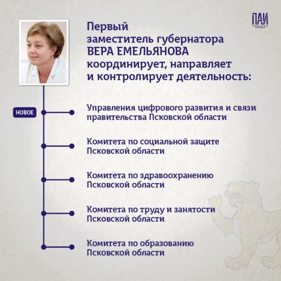 В Псковской области перераспределили сферы полномочий заместителей губернатора
