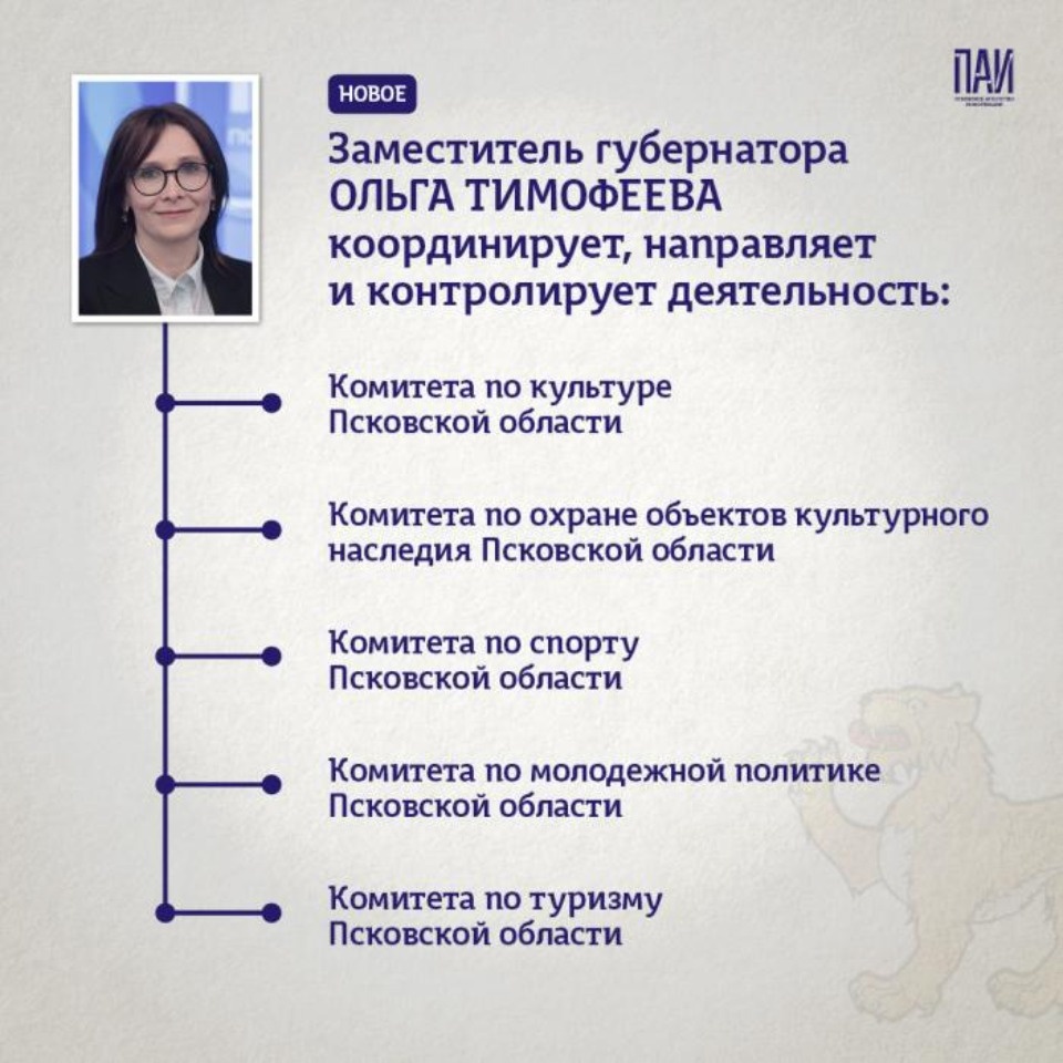 В Псковской области перераспределили сферы полномочий заместителей губернатора