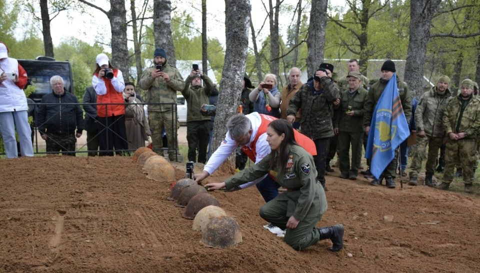 Останки 99 советских воинов захоронили в Пустошкинском районе в рамках «Вахты Памяти-2024»