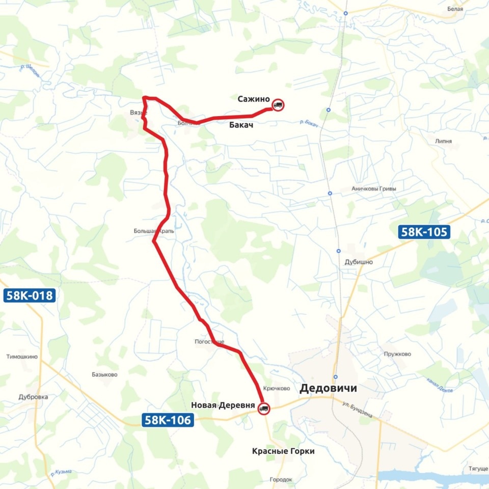 С 8 июля для грузовиков ограничат участок дороги Красные Горки - Бакач в Дедовичском районе