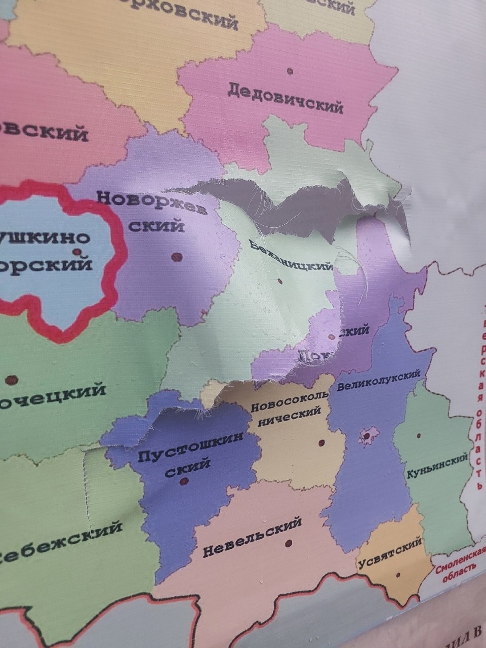 Вандалы разорвали информационные баннеры в Пушкинских Горах Вандалы разорвали информационные баннеры в Пушкинских Горах