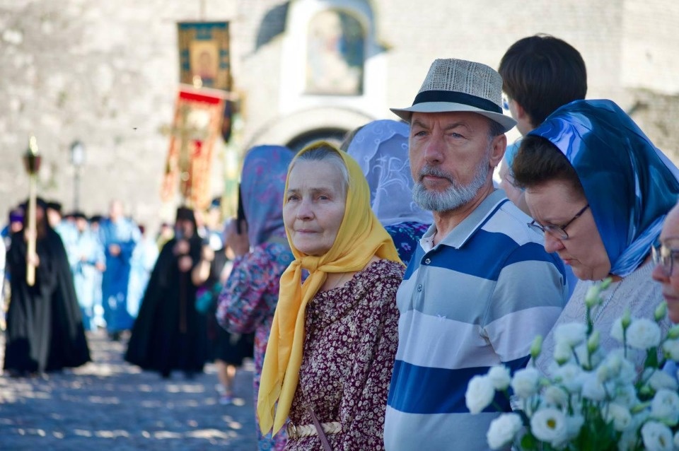 В Троицком соборе в Пскове встретили Казанскую икону Божией Матери