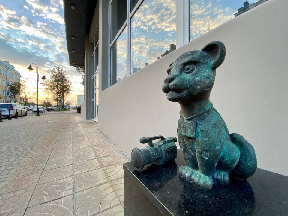 На улице Ленина в Пскове появился Барсик-журналист