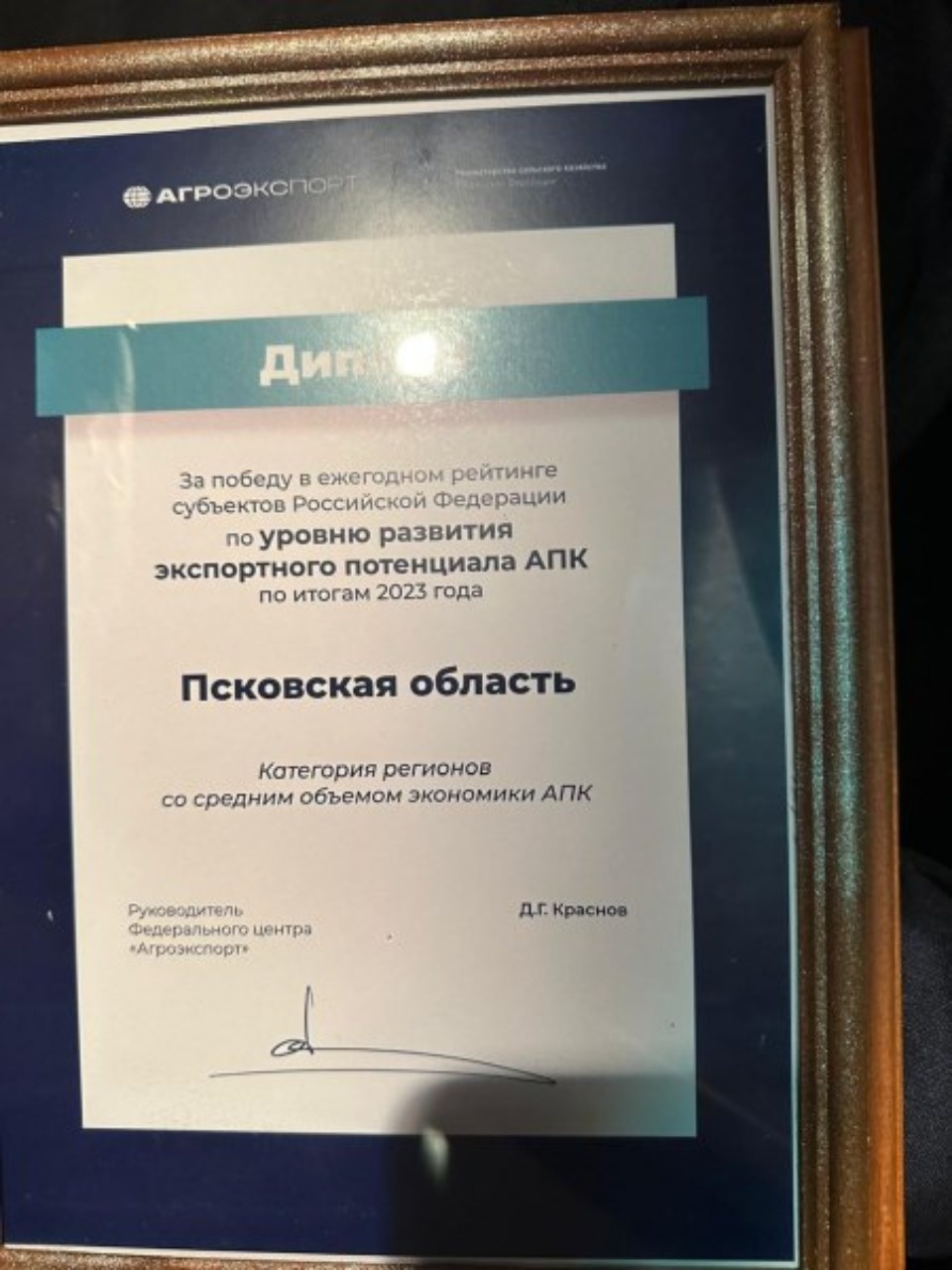 Псковская область стала одним из лидеров в РФ по уровню развития экспорта аграрной продукции