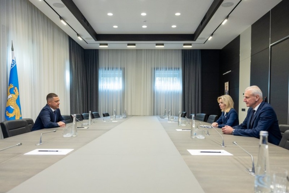 Михаил Ведерников встретился с новым сенатором от Псковской области в Совфеде Натальей Мельниковой