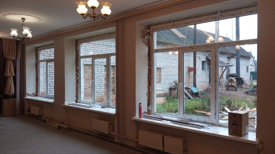 Центр дополнительного образования продолжают ремонтировать в Локне