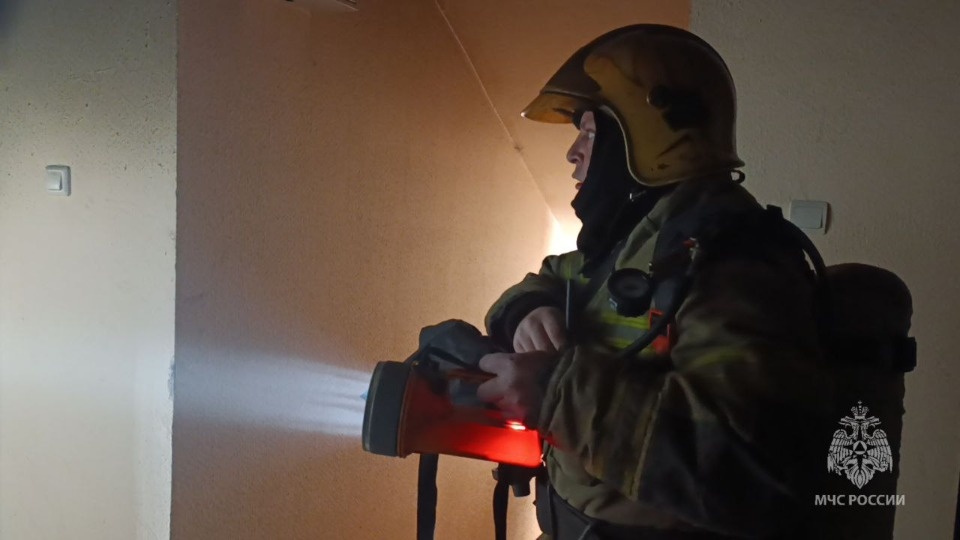 В Пскове огнеборцы спасли на пожаре двух человек