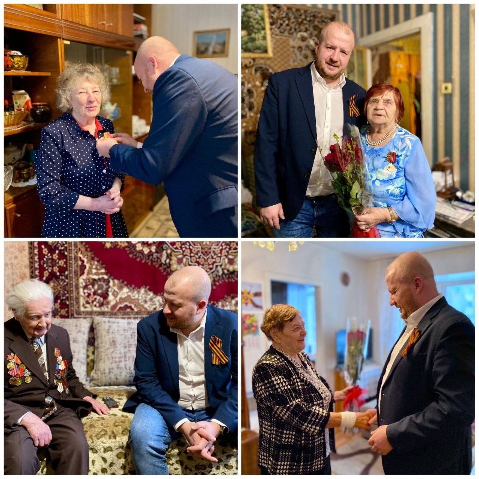 Борис Елкин вручил юбилейные медали к 80-летию Победы ветеранам Пскова