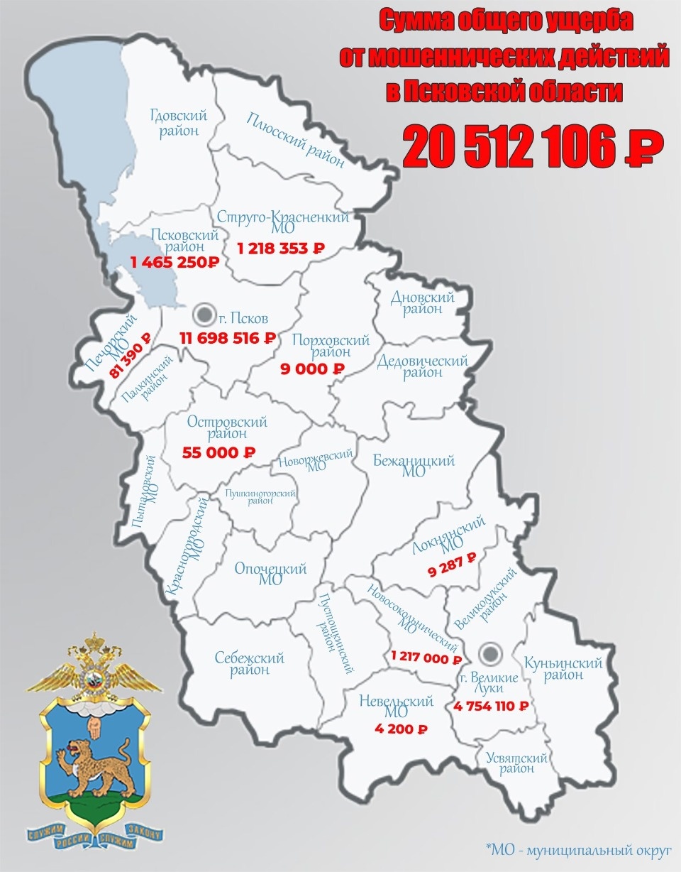 Более 20 млн рублей лишились псковичи после общения с мошенниками в январе Более 20 млн рублей лишились псковичи после общения с мошенниками в январе