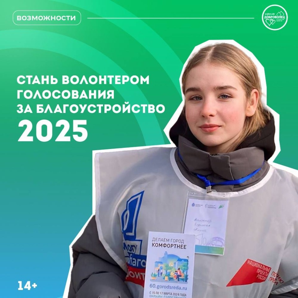 Псковские волонтеры могут подать заявку на участие во всероссийском голосовании за объекты благоустройства