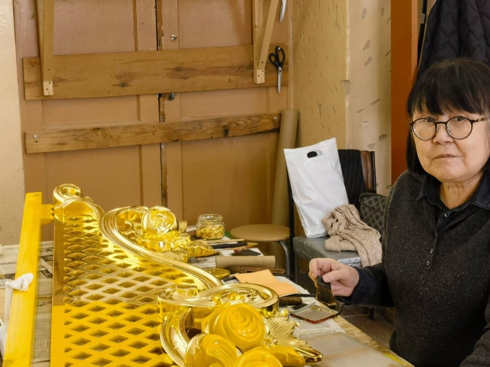 Первый ярус иконостаса церкви Сорока мучеников в Печорах начали собирать реставраторы