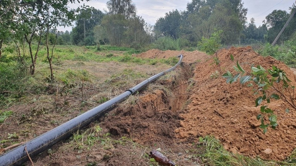 В деревне Мазилино Псковского района построили внутрипоселковый газопровод
