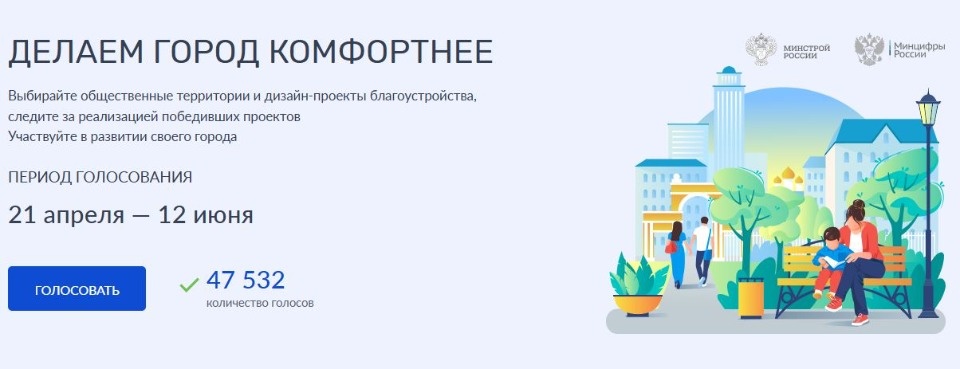 Более 47 тысяч псковичей уже проголосовали за объекты благоустройства 