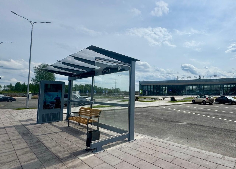 В аэропорту Пскова появился новый остановочный комплекс