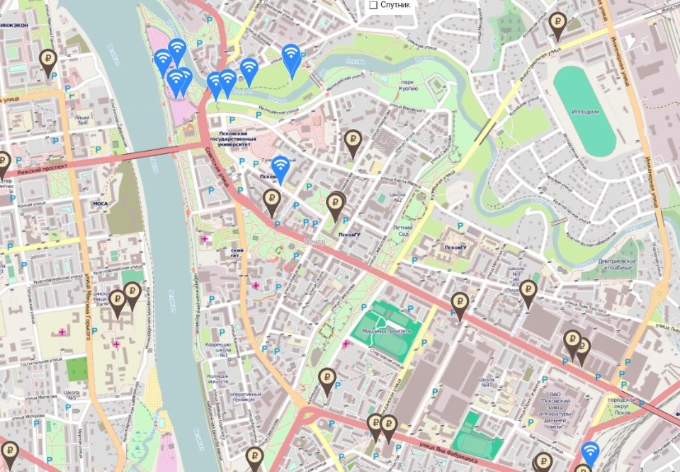 Карта с точками публичного Wi-Fi появилась в Псковской области Карта с точками публичного Wi-Fi появилась в Псковской области