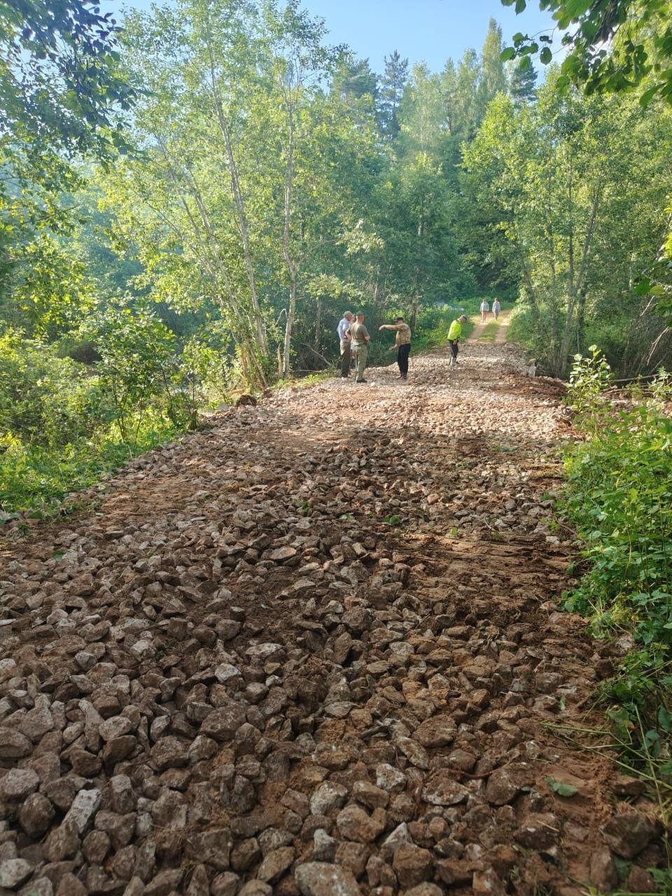 Работы по восстановлению переправы через реку Веенку в Гдовском районе Работы по восстановлению переправы через реку Веенку в Гдовском районе