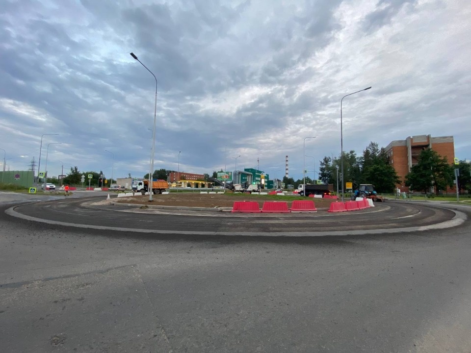 Круговой перекресток Инженерная – Индустриальная обновят в Пскове к 3 августа