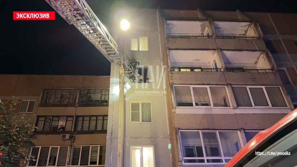 Мужчина погиб на пожаре в Пскове 