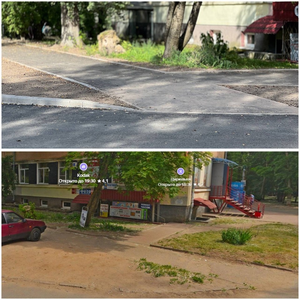 Двор и проезд у дома №54 благоустроили на Рижском проспекте в Пскове 