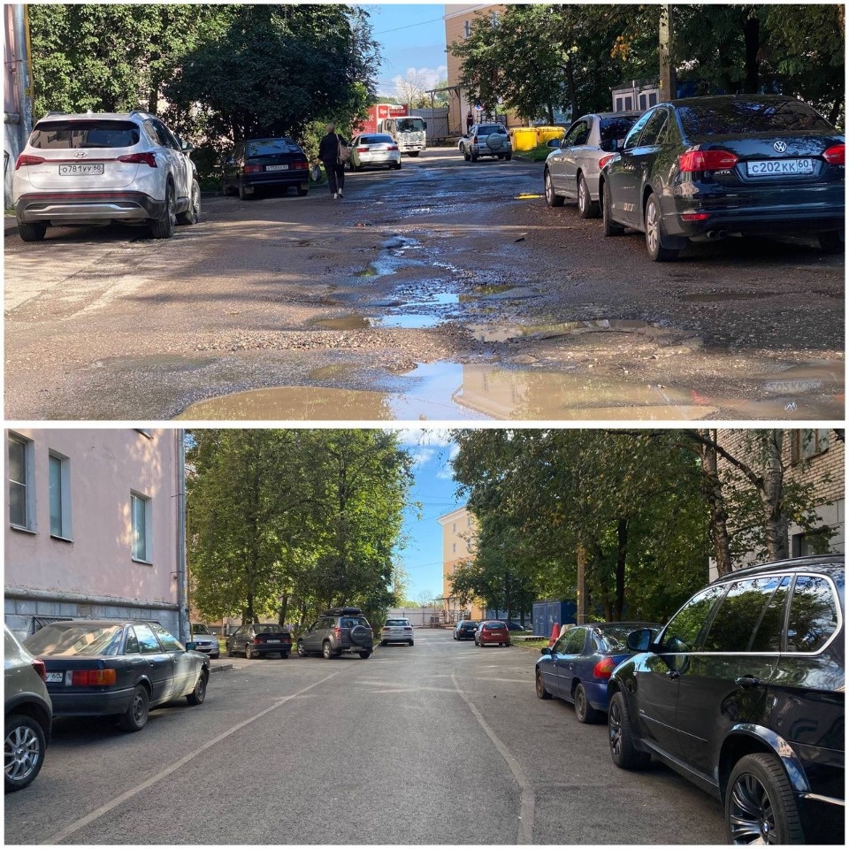 Неровности и ямы ликвидировали у дома №1/3 по улице Советской в Пскове Неровности и ямы ликвидировали у дома №1/3 по улице Советской в Пскове