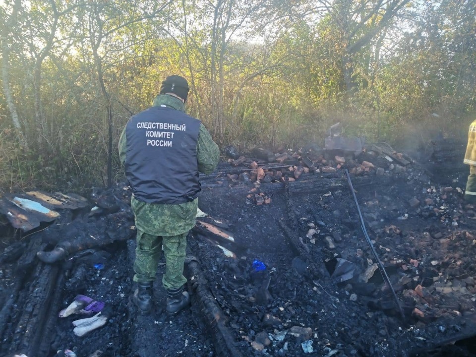 Следователи проводят проверку по факту гибели троих человек на пожаре в жилом доме под Себежем