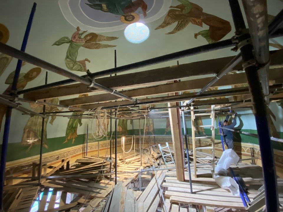 Росписи церкви Сорока Севастийских мучеников в Печорах полностью отреставрировали