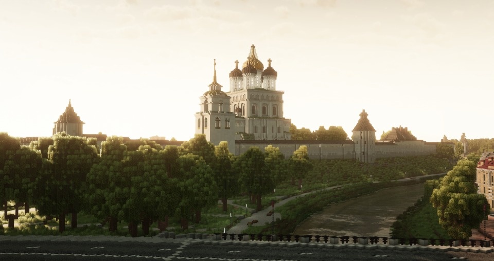 Довмонтов город и Псковский кремль воссоздали в Minecraft