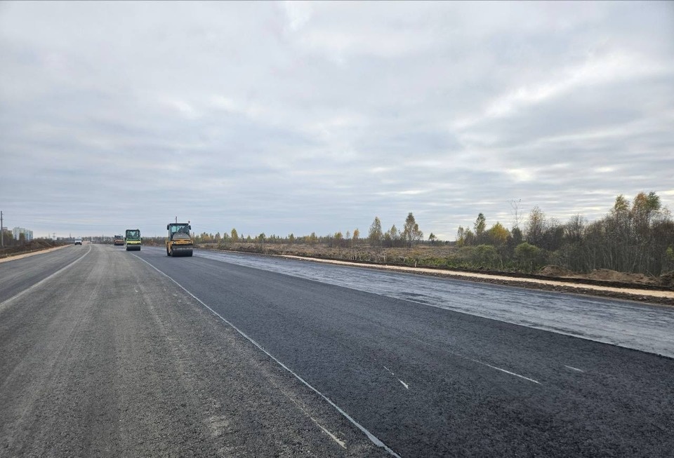 Уверенными темпами продолжается строительство Северного обхода Пскова