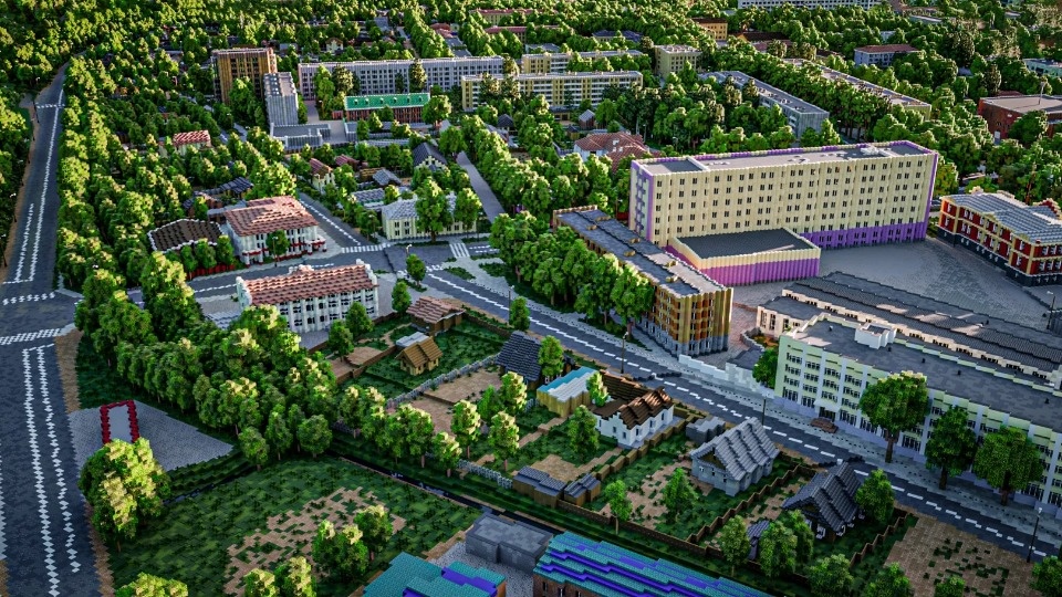 Великие Луки воссоздают в игре Minecraft
