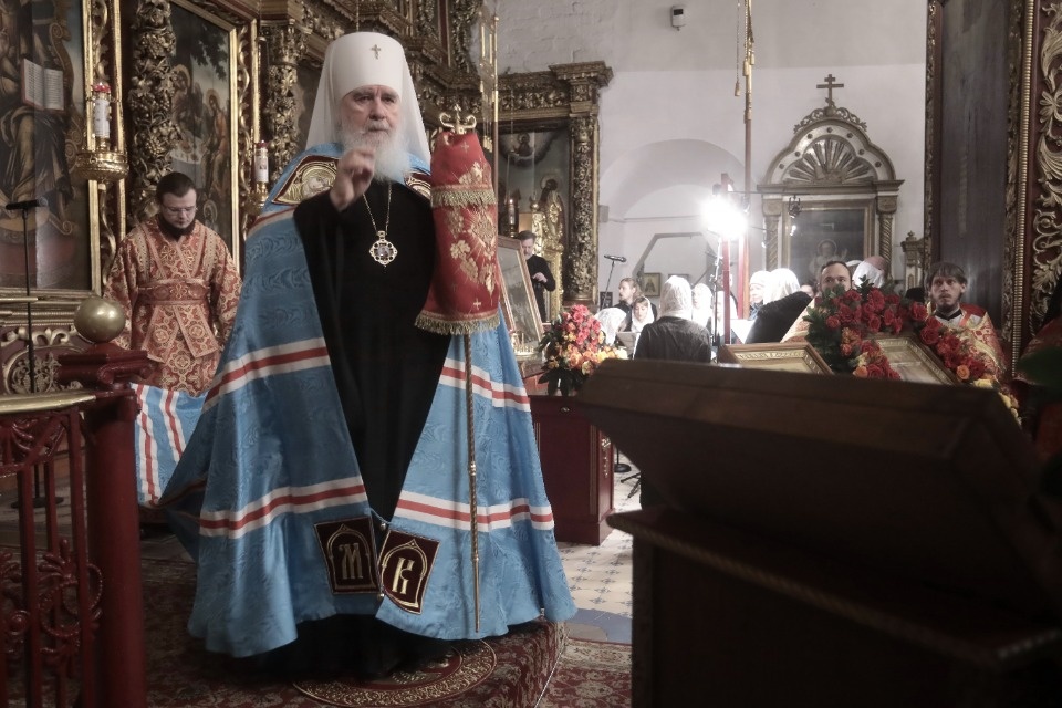 Мощи великомученика Георгия Победоносца встретили в Пскове 