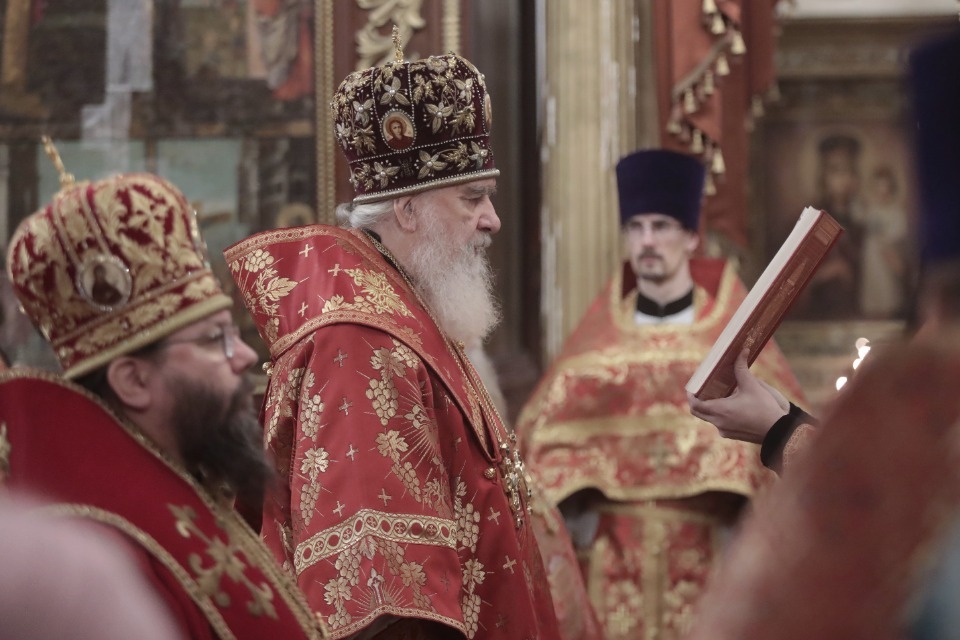 Мощи великомученика Георгия Победоносца встретили в Пскове 