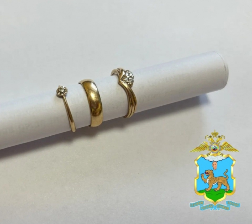 Три золотых кольца и браслет на 90 тысяч рублей похитили из квартиры в Великих Луках Три золотых кольца и браслет на 90 тысяч рублей похитили из квартиры в Великих Луках