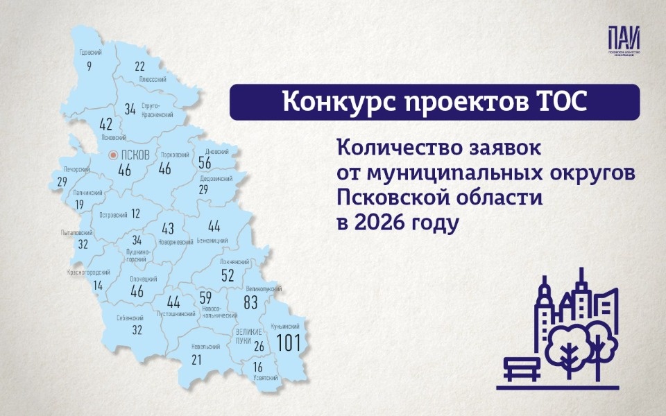 В Псковской области на конкурс проектов ТОС подали почти тысячу заявок