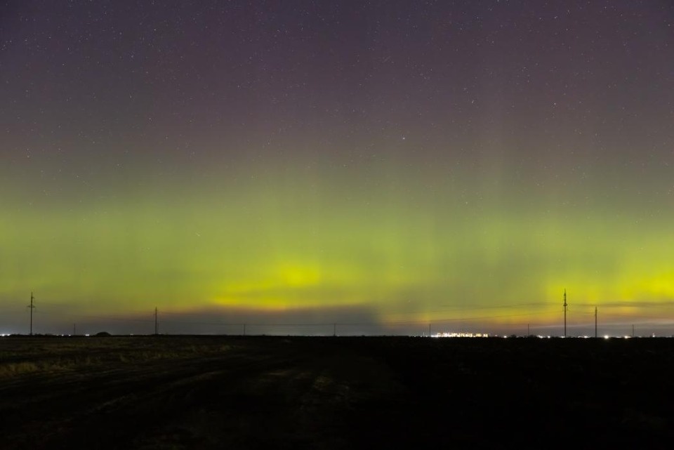 В Псковской области запечатлели северное сияние