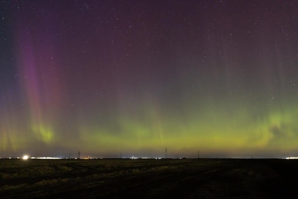 В Псковской области запечатлели северное сияние