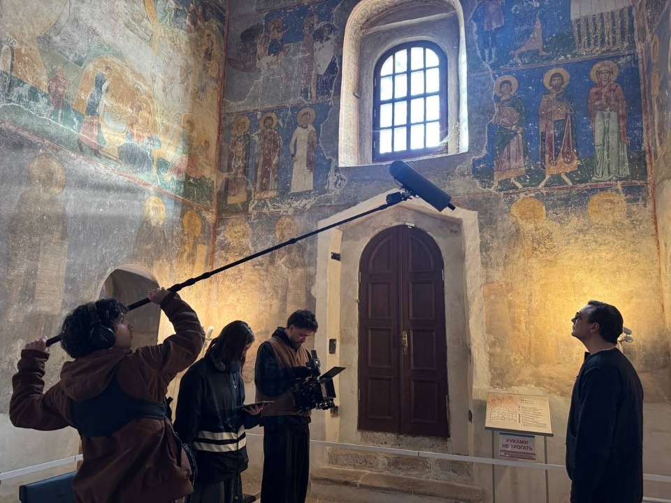 Съемки фильма о Спасо-Преображенском соборе с участием актера Евгения Цыганова прошли в Пскове 