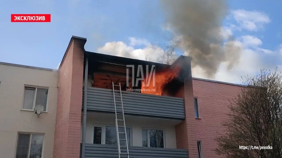 Квартира горела в многоквартирном жилом доме в Пыталовском районе