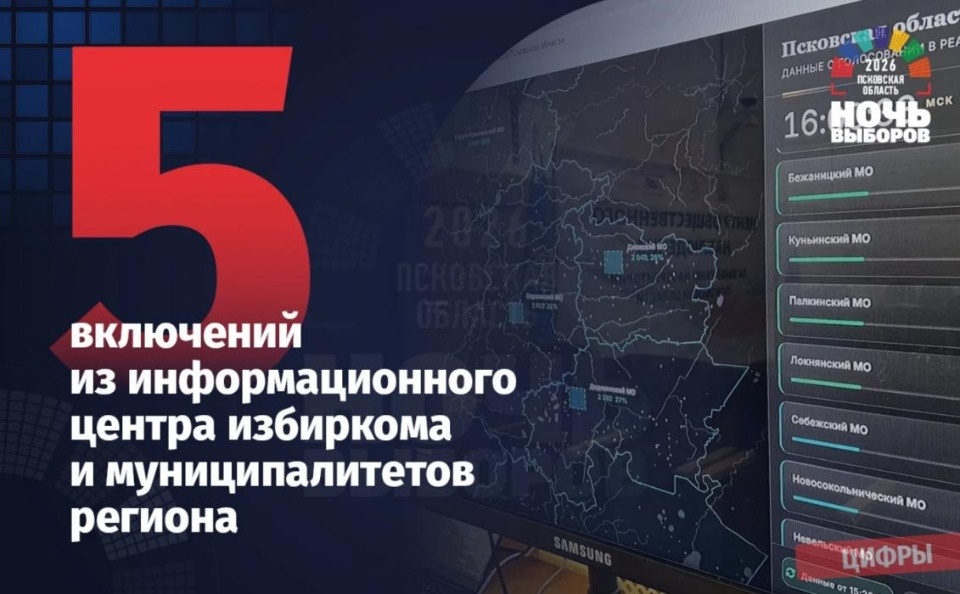 Опубликованы главные цифры «Ночи выборов - 2026» в Псковской области 
